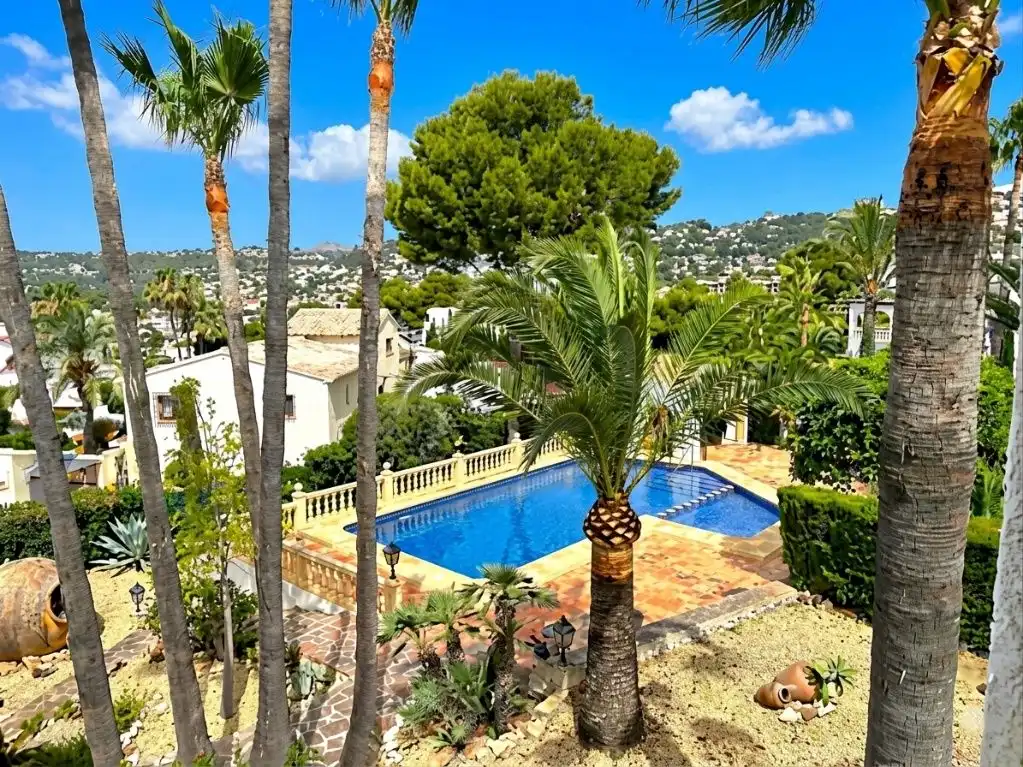 Vista exterior de Casa o chalet en venta en Moraira con Aire acondicionado, Calefacción y Jardín privado