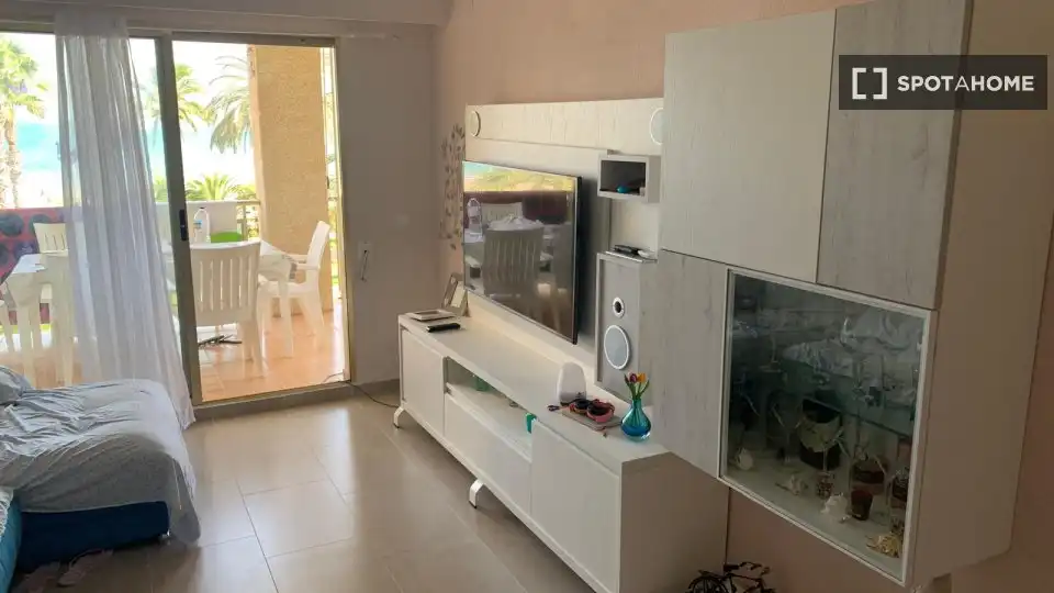 Living room of Flat for rent in Cullera  with Air Conditioner, Heating and Furnished