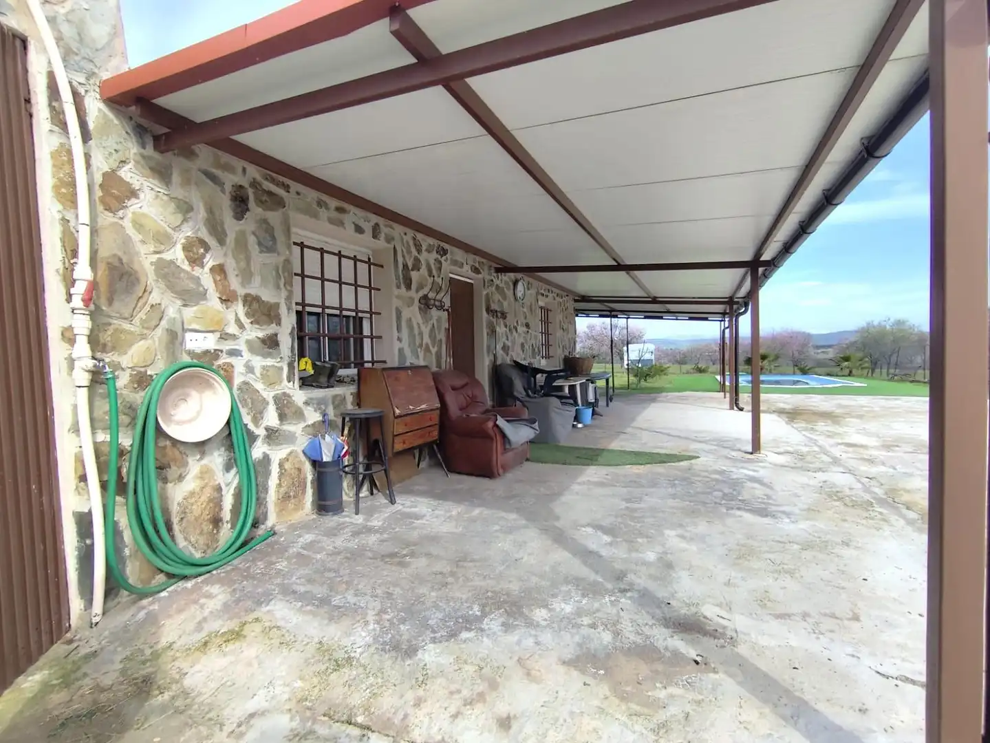 Terraza de Finca rústica en venta en Malpartida de Plasencia con Piscina