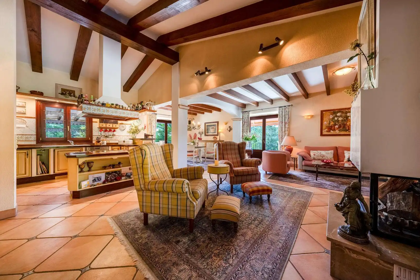 Sala de estar de Finca rústica en venta en Capdepera con Aire acondicionado, Calefacción y Piscina