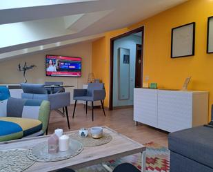 Living room of Apartment to rent in Gijón   with Heating, Parquet flooring and Balcony