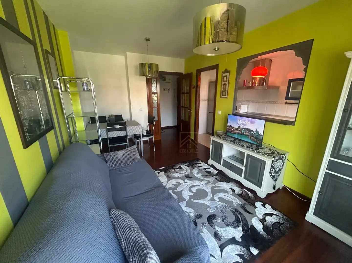 Sala de estar de Piso de alquiler en Polanco con Calefacción y Parquet