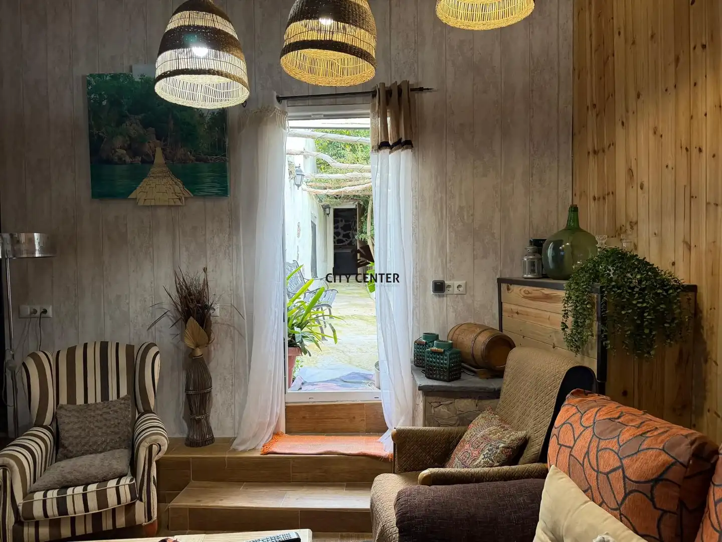 Sala d'estar de Finca rústica en venda en Icod de los Vinos amb Jardí privat, Terrassa i Traster