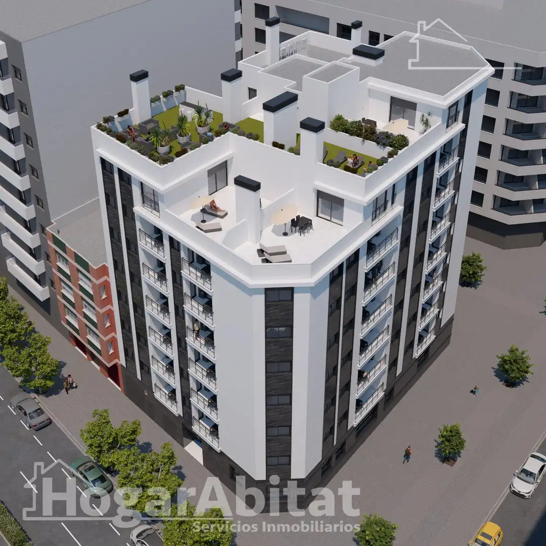 Vista exterior de Piso en venta en Castellón de la Plana / Castelló de la Plana con Terraza