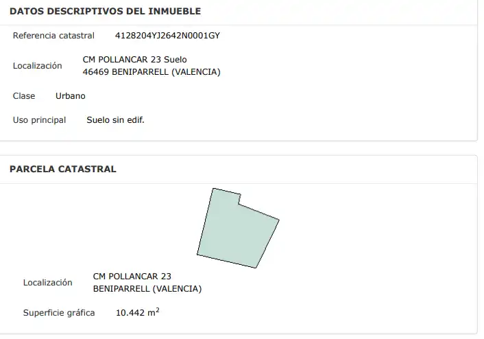 Terreno industrial en venta en Beniparrell, Valencia