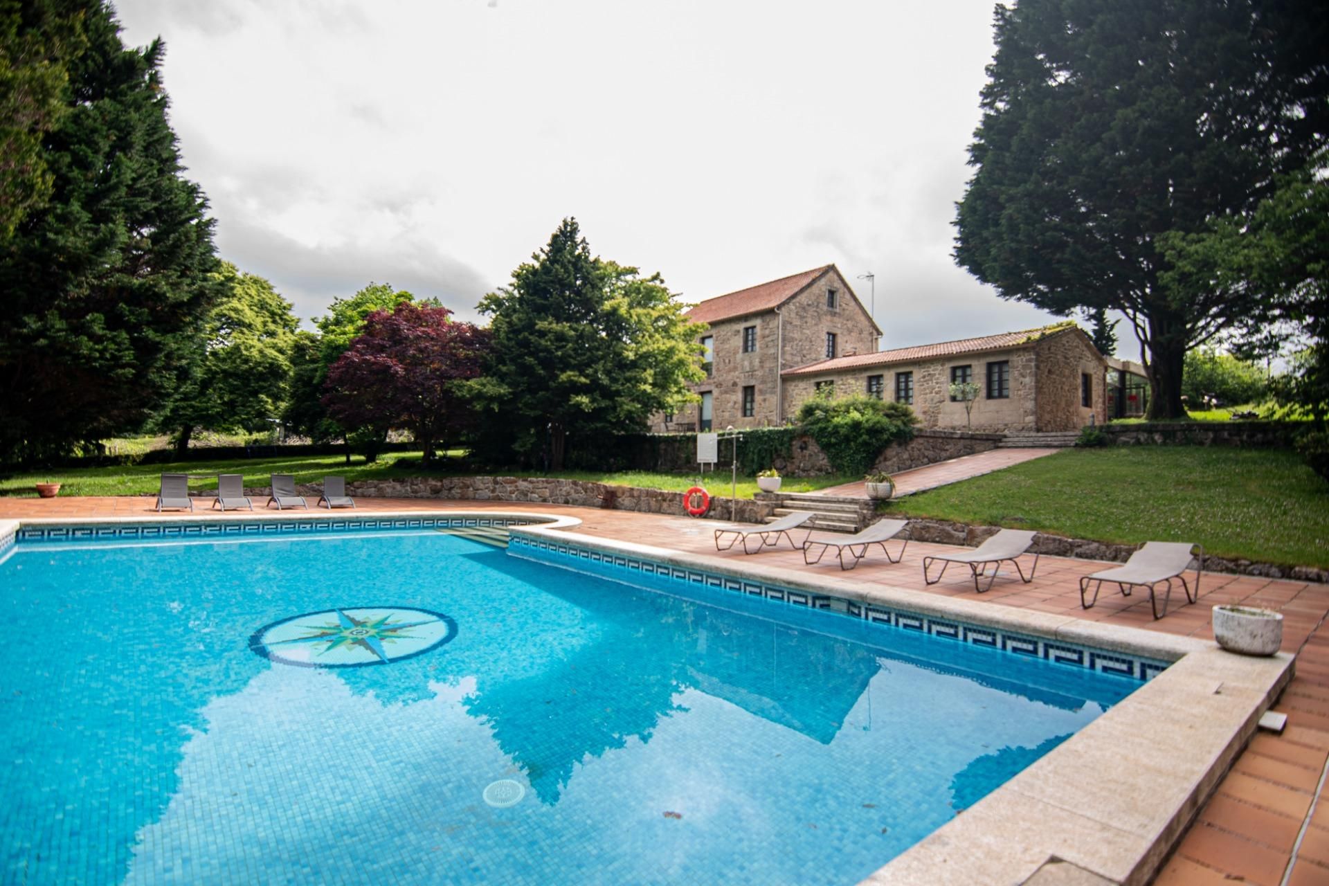 Swimming pool of Country house for sale in Cuntis  with Heating, Private garden and Terrace