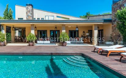 Vista exterior de Casa o xalet en venda en Torrelodones amb Aire condicionat, Terrassa i Piscina