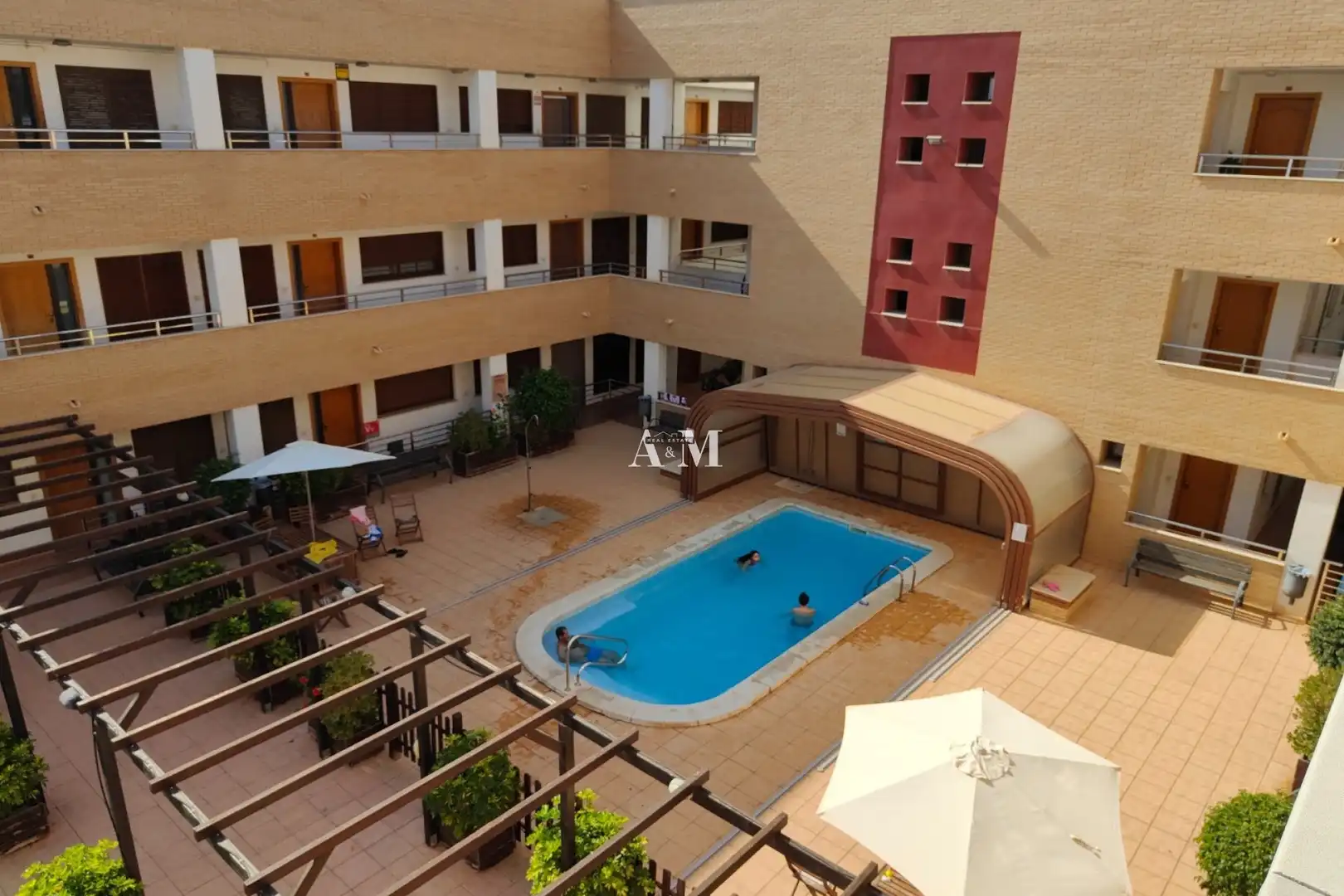 Piscina de Pis de lloguer en San Pedro del Pinatar amb Aire condicionat, Calefacció i Piscina