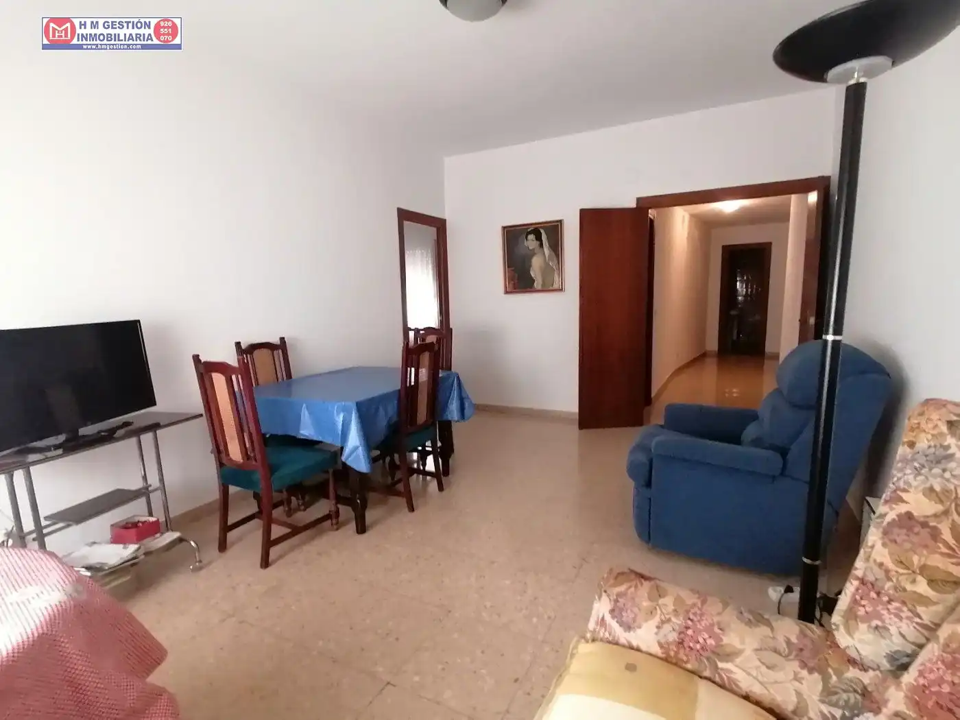 Sala de estar de Piso en venta en Alcázar de San Juan con Terraza, Amueblado y Balcón