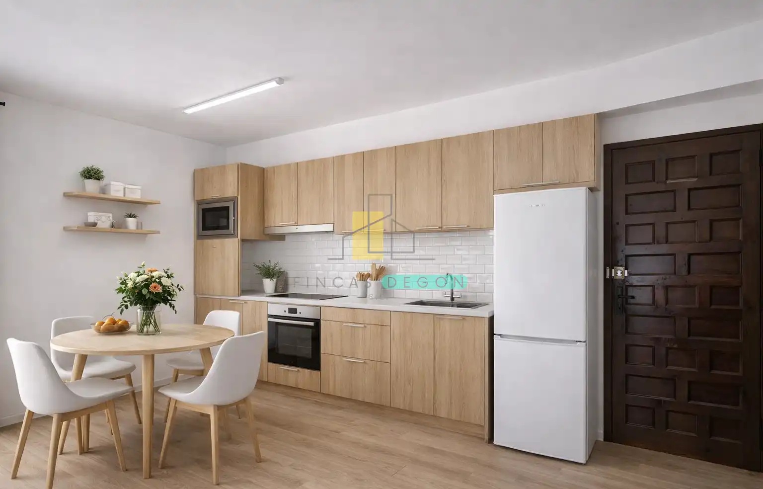 Cocina de Apartamento en venta en Roses con Calefacción, Horno y Microondas
