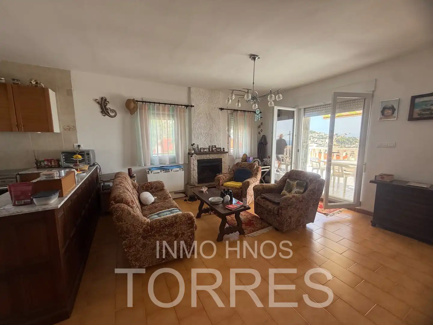 Sala d'estar de Casa o xalet en venda en Peñíscola / Peníscola amb Jardí privat, Terrassa i Piscina