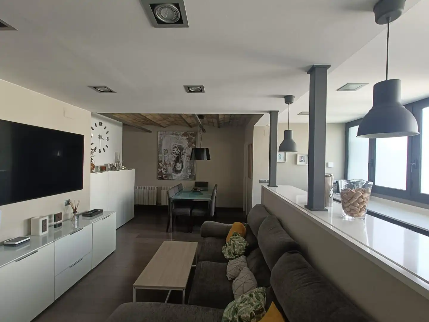 Sala d'estar de Àtic en venda en Barcelona amb Aire condicionat, Calefacció i Terrassa