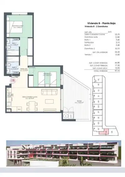 Apartamento con piscina en venta en Benijófar, imagen 10