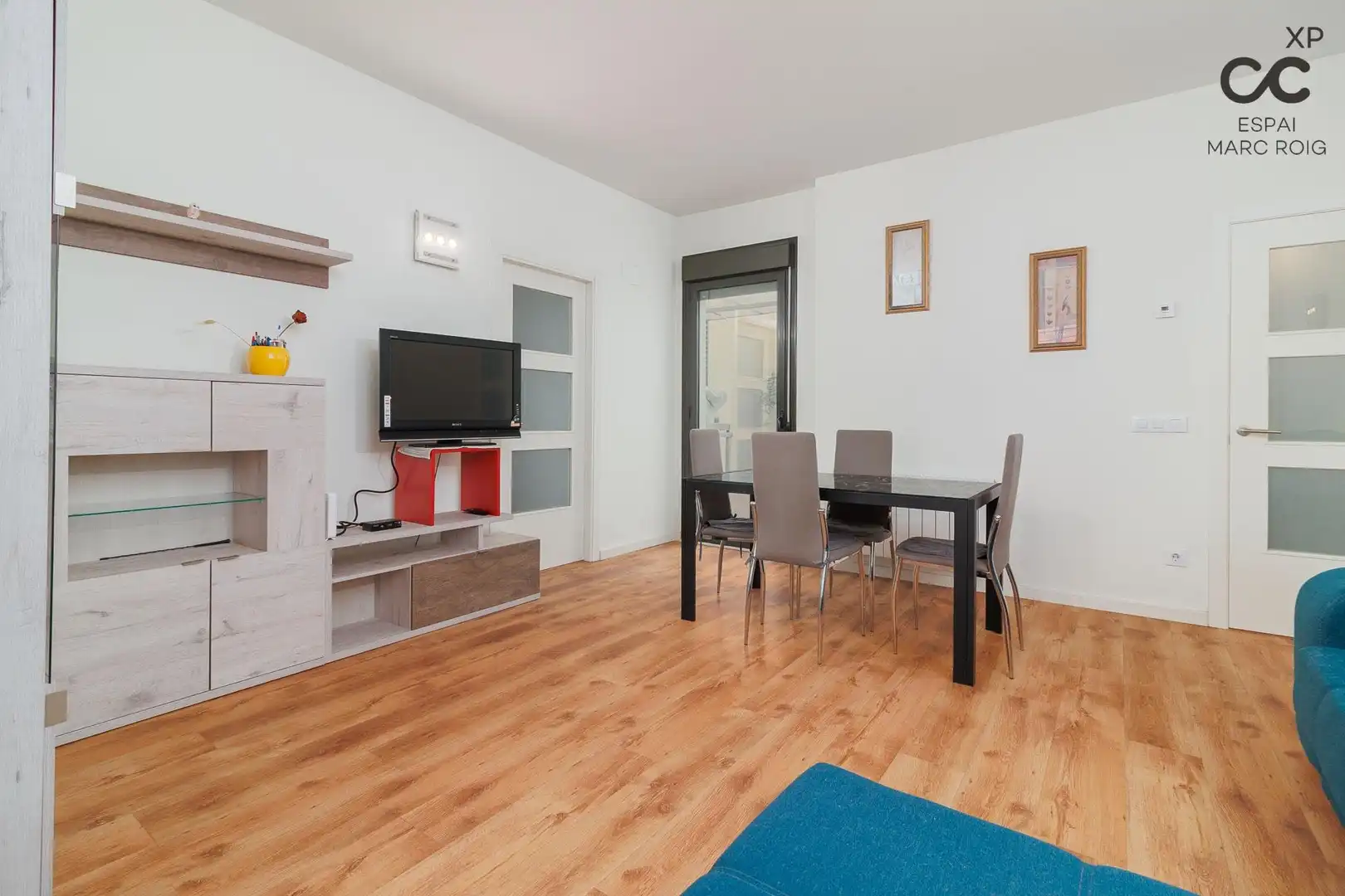 Wohnzimmer von Erdgeschoss zum Verkauf in Figueres mit Parkett, Terrasse und Abstellraum