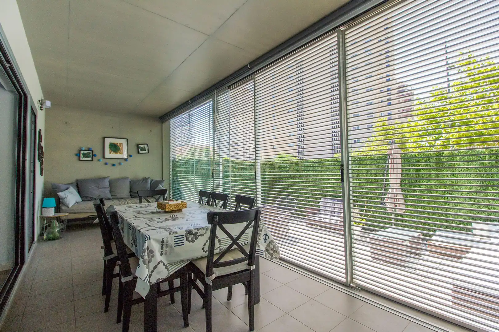 Terraza de Apartamento de alquiler en Calpe / Calp con Aire acondicionado, Jardín privado y Amueblado