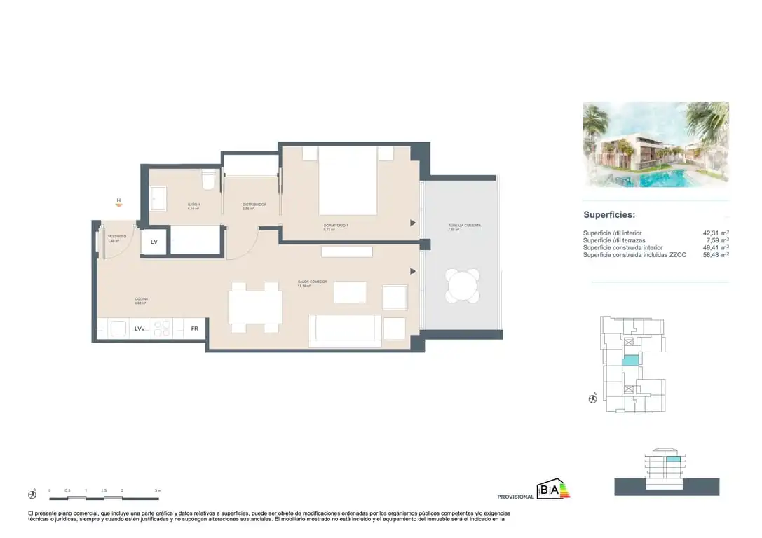 Apartament en venda en Jávea / Xàbia amb Aire condicionat, Terrassa i Traster