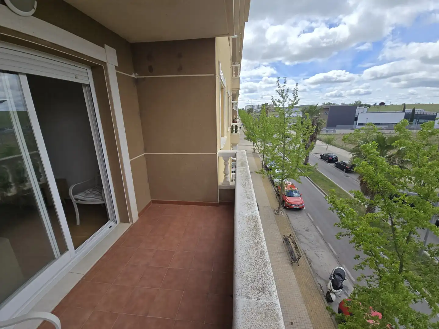 Balcony of Flat for rent in Cáceres  with Air Conditioner, Heating and Terrace