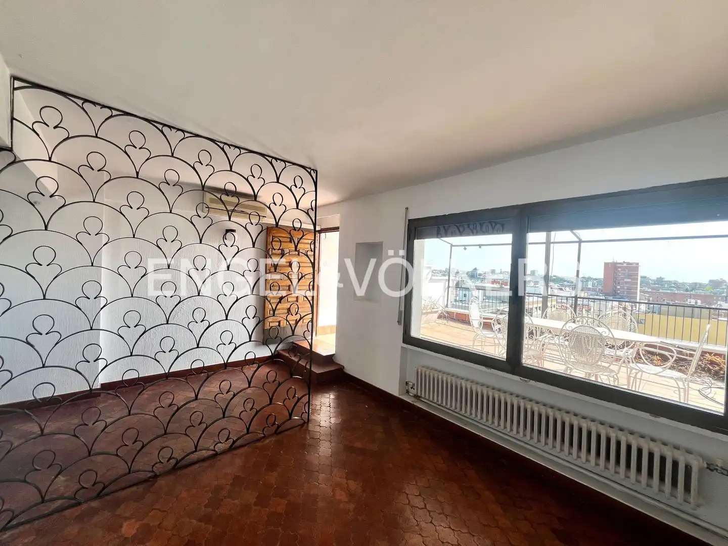 Sala d'estar de Àtic de lloguer en Madrid amb Aire condicionat, Calefacció i Terrassa