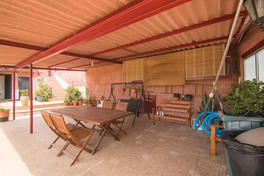 Terrassa de Casa o xalet en venda en Tibi amb Aire condicionat, Piscina i Moblat