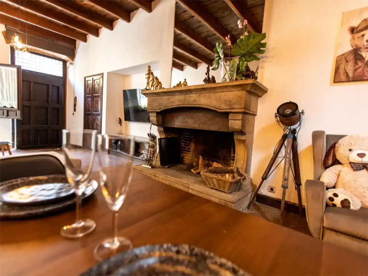 Sala d'estar de Finca rústica en venda en Sant Andreu de Llavaneres amb Balcó