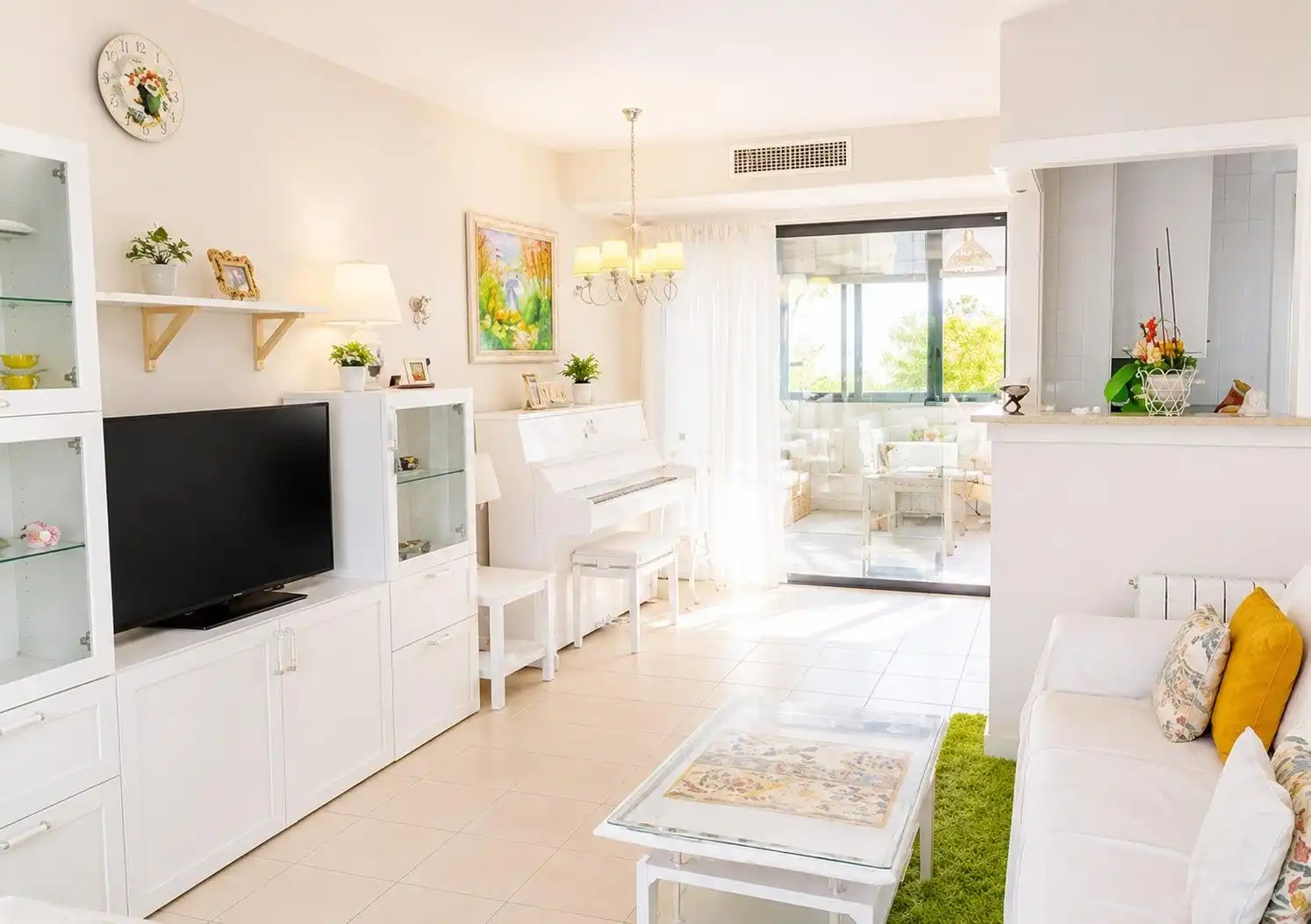 Wohnzimmer von Wohnung zum Verkauf in Murcia mit Klimaanlage, Heizung und Privatgarten