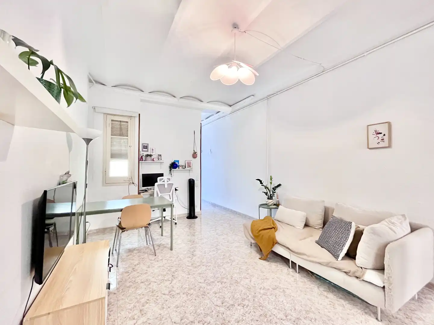 Sala de estar de Piso en venta en Barcelona con Aire acondicionado, Calefacción y Parquet
