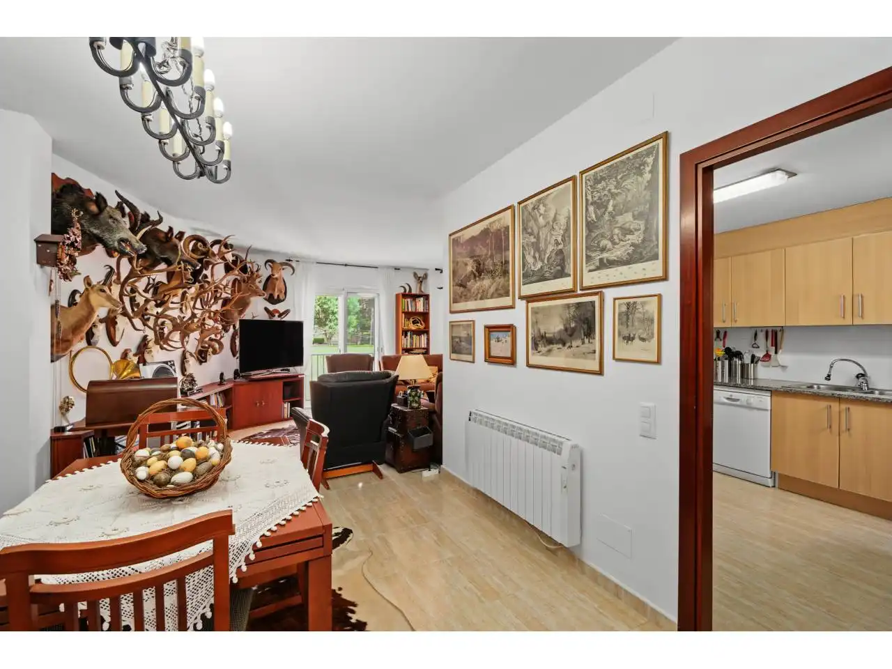 Sala de estar de Piso en venta en Maçanet de Cabrenys con Calefacción, Terraza y Balcón