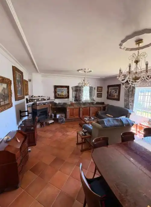 Sala d'estar de Finca rústica en venda en Chiclana de la Frontera amb Aire condicionat, Jardí privat i Terrassa