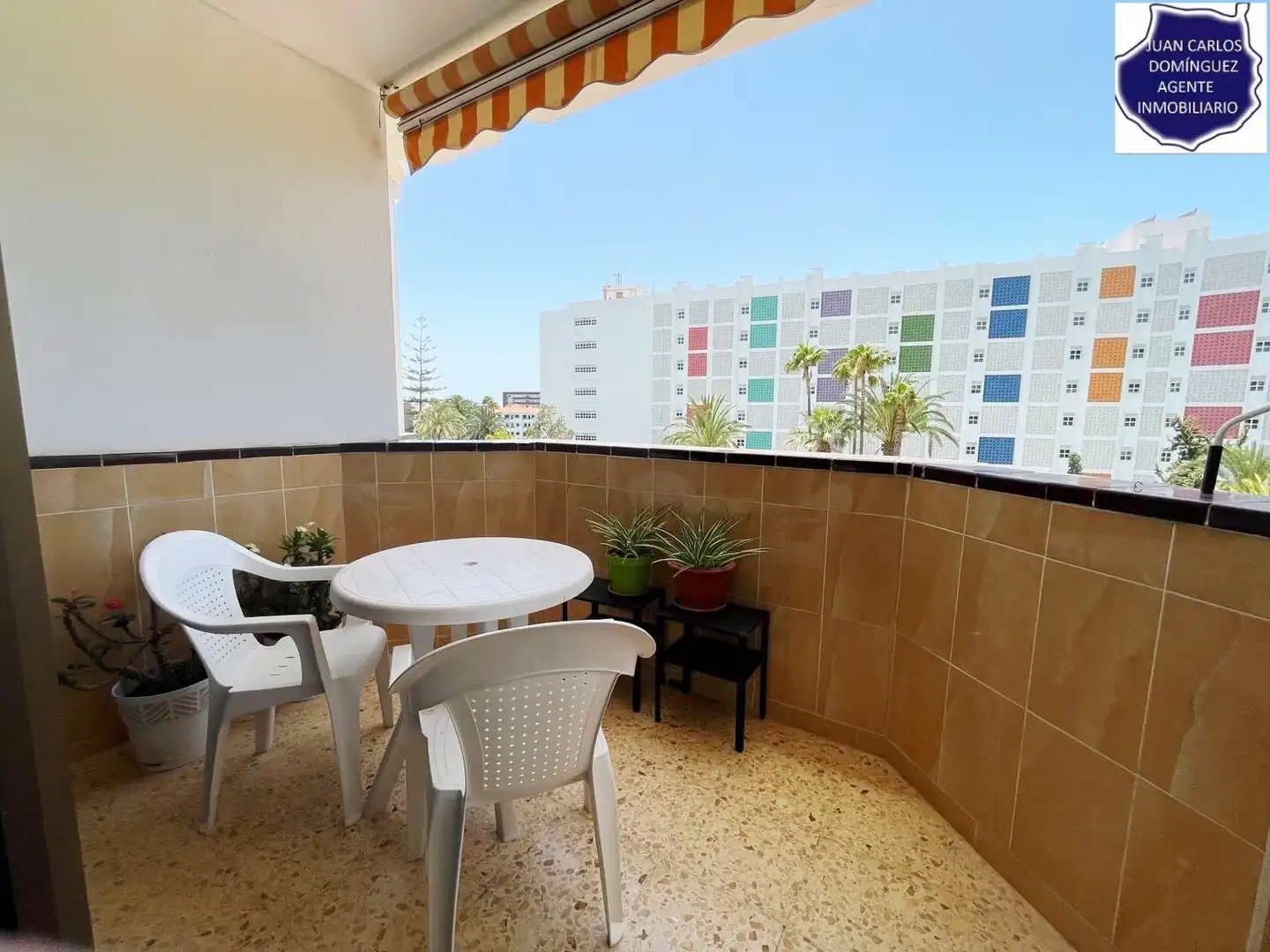 Terraza de Apartamento de alquiler en San Bartolomé de Tirajana con Terraza, Amueblado y Piscina comunitaria