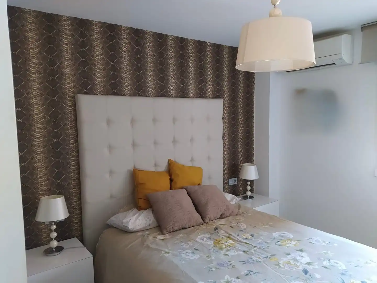 Schlafzimmer von Wohnung zur Miete in Málaga mit Klimaanlage, Terrasse und Möbliert