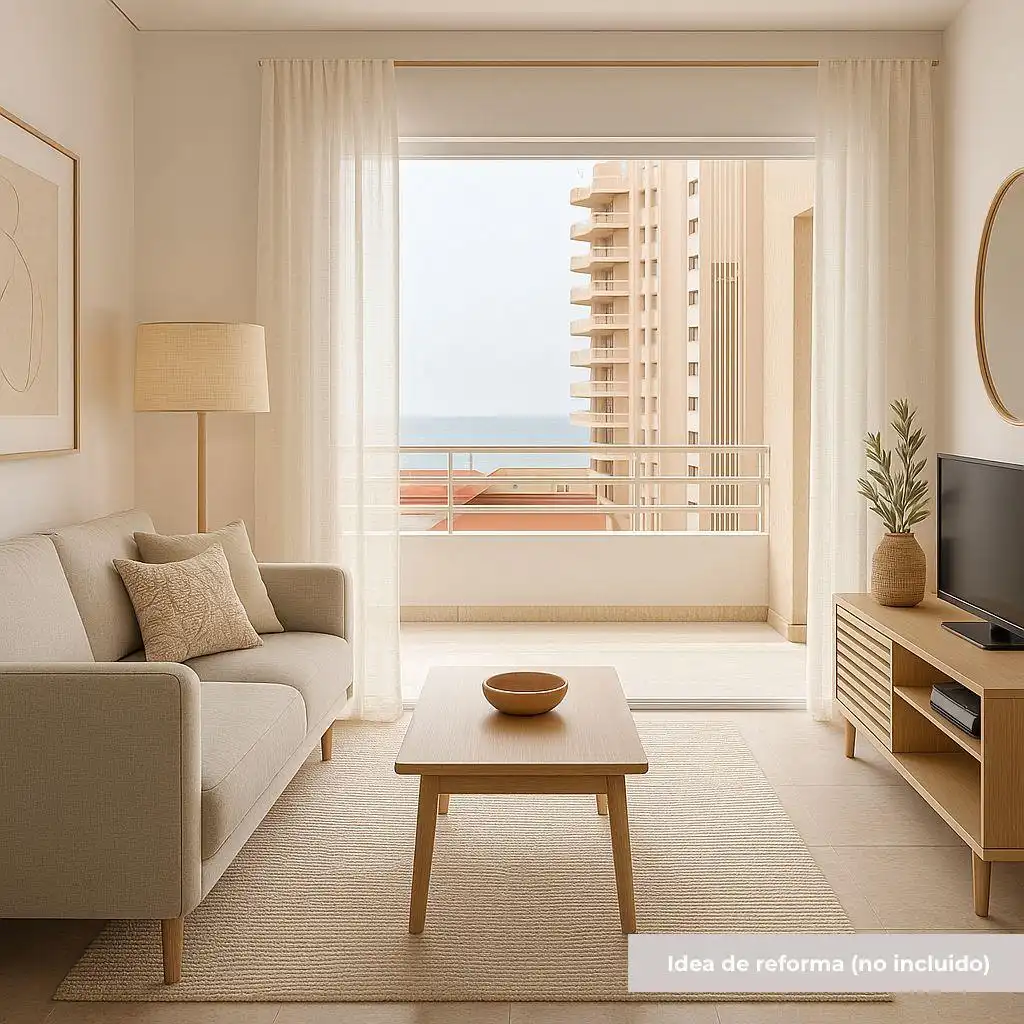 Wohnzimmer von Wohnungen zum Verkauf in Calpe / Calp mit Terrasse, Möbliert und Gemeinschaftspool