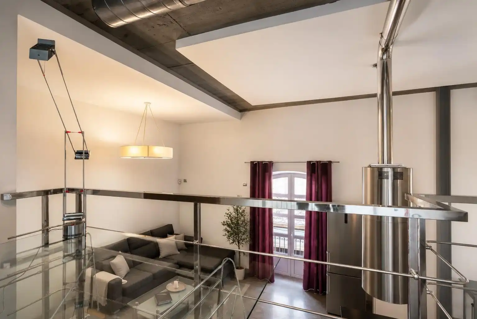 Sala d'estar de Loft de lloguer en Almería amb Aire condicionat, Calefacció i Moblat