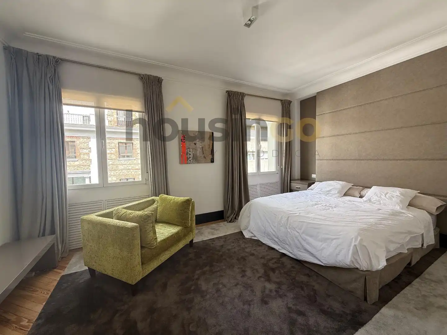 Bedroom of Flat for rent in Madrid  with Heating and Furnished