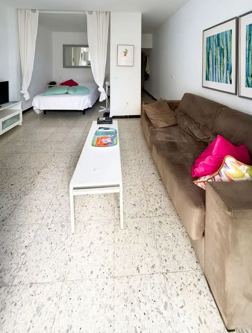 Sala de estar de Piso de alquiler en Las Palmas de Gran Canaria con Jardín privado y Terraza