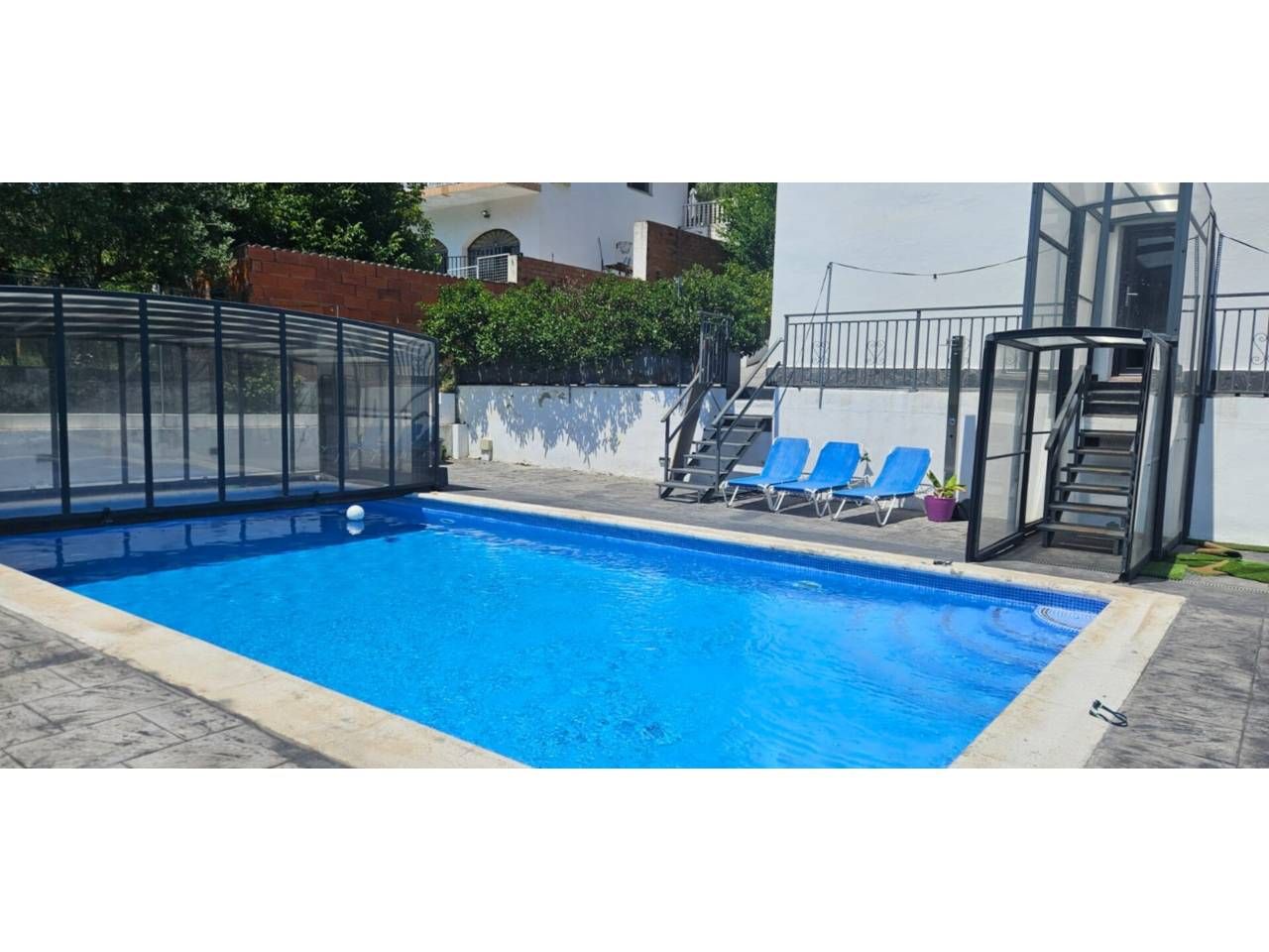 Piscina de Casa o xalet de lloguer en Vallromanes amb Jardí privat, Terrassa i Piscina