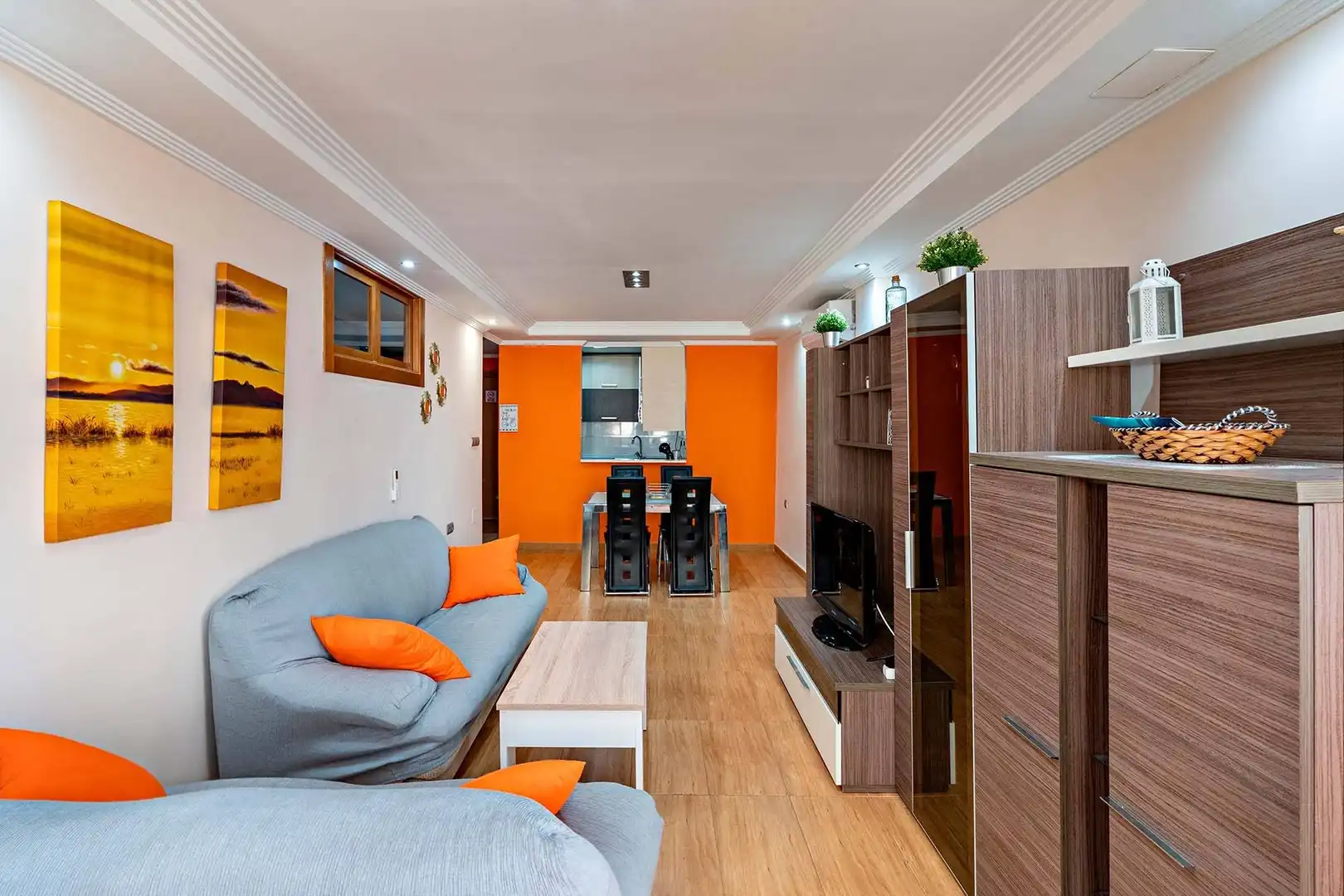 Living room of Flat for sale in Roquetas de Mar  with Air Conditioner, Terrace and Furnished