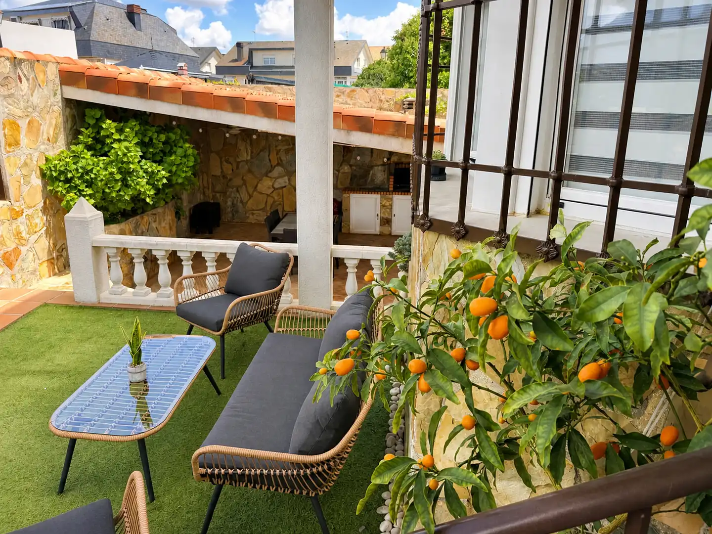Terraza de Casa o chalet en venta en Serranillos del Valle con Aire acondicionado, Calefacción y Jardín privado
