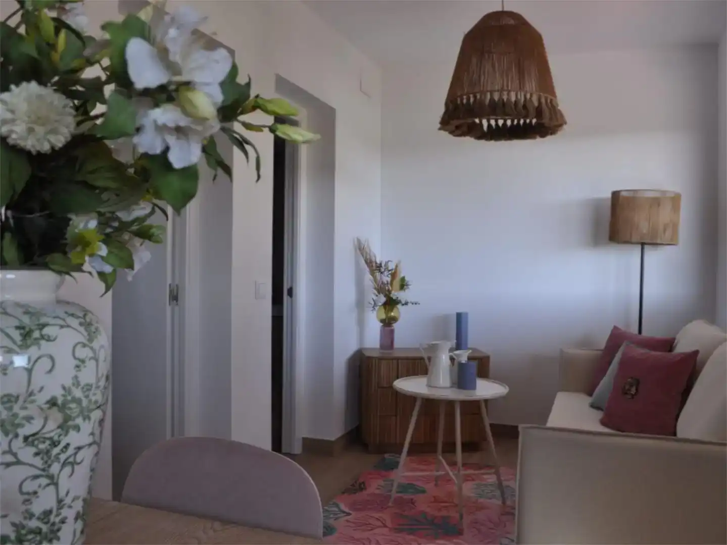 Sala de estar de Apartamento de alquiler en Barbate con Aire acondicionado, Jardín privado y Piscina