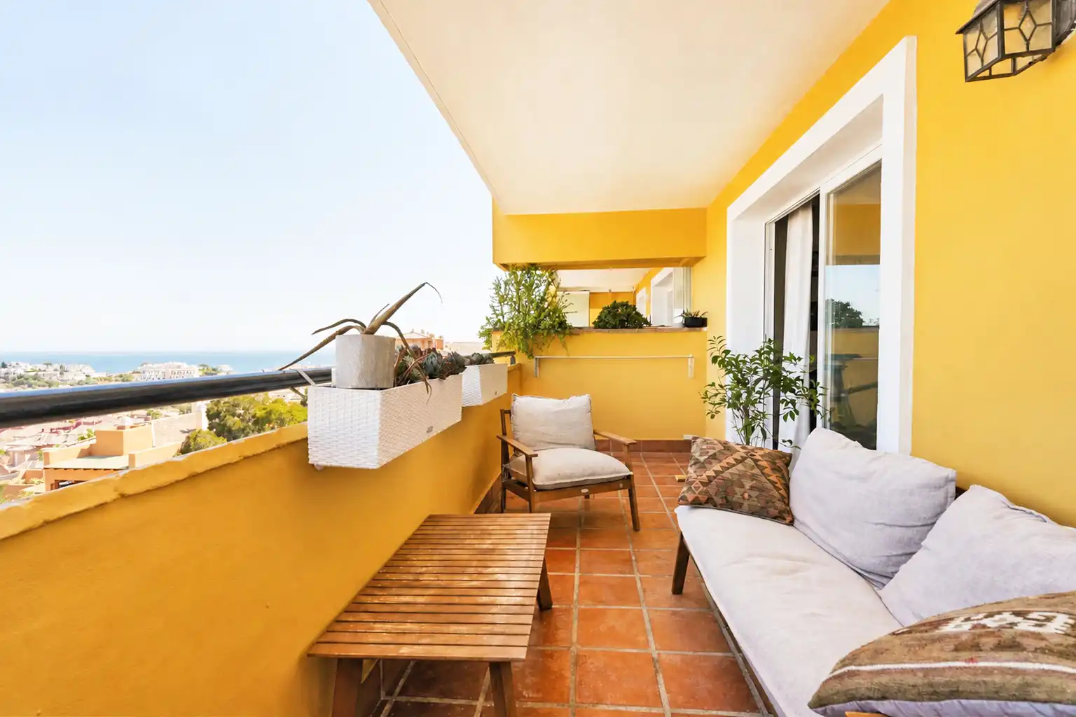 Terraza de Apartamento en venta en Mijas con Aire acondicionado, Parquet y Terraza
