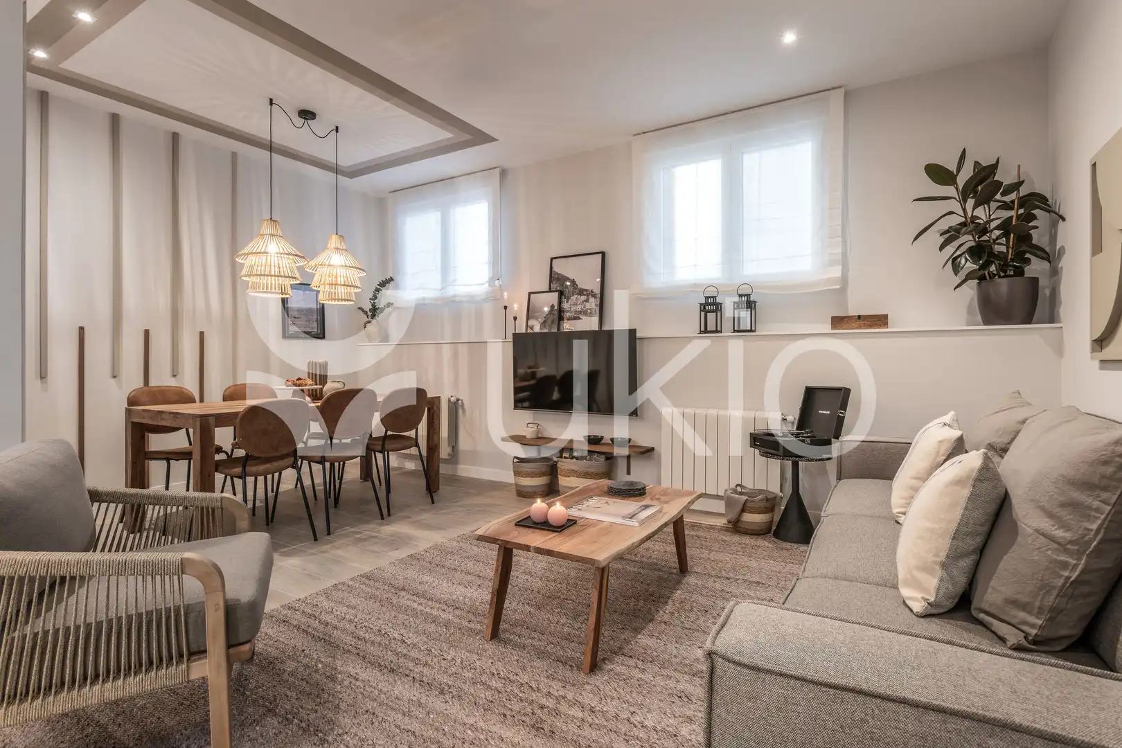 Sala de estar de Apartamento de alquiler en Madrid con Calefacción, Terraza y Amueblado