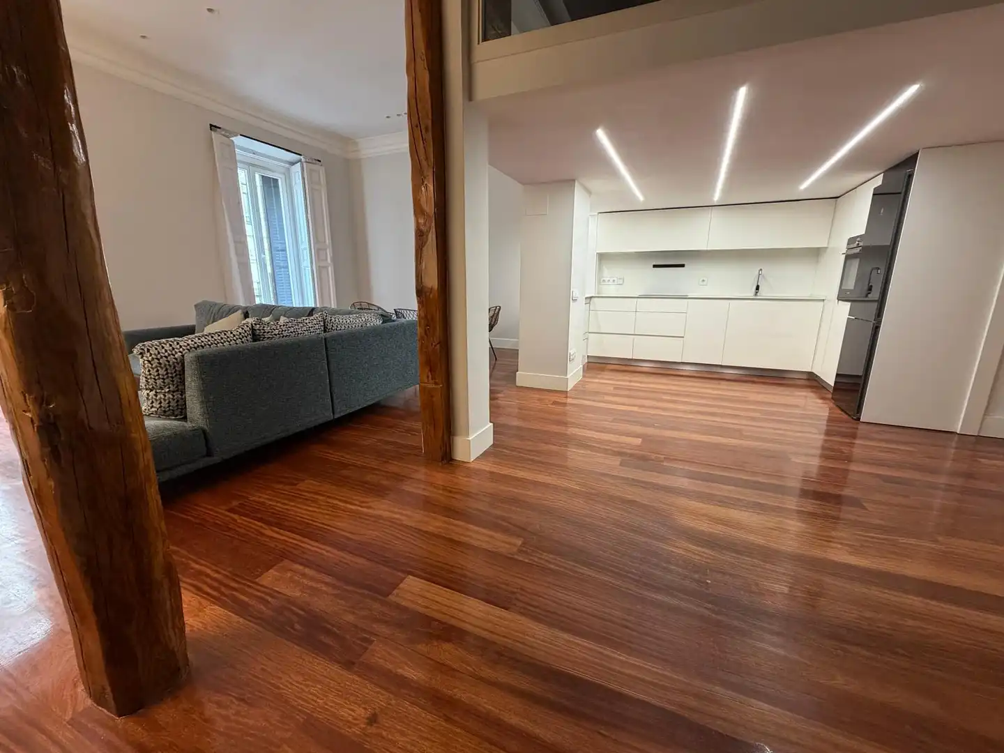 Sala d'estar de Dúplex de lloguer en Madrid amb Aire condicionat, Calefacció i Parquet