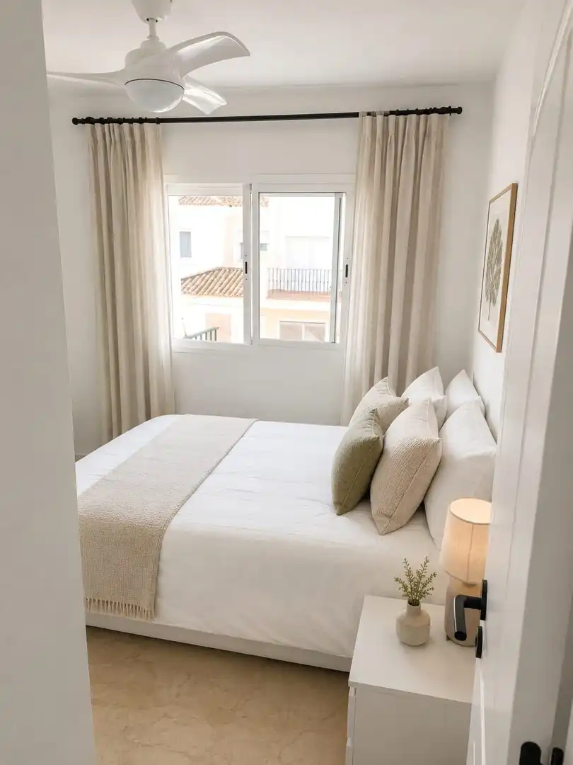Bedroom of Apartments for rent in Sotogrande  with Air Conditioner, Terrace and Community pool