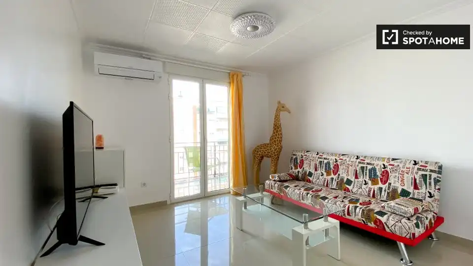 Sala d'estar de Pis per a compartir en Valencia amb Aire condicionat, Calefacció i Terrassa