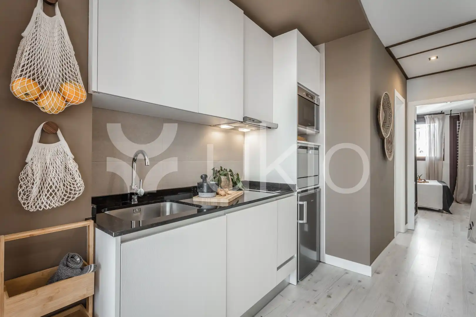Cocina de Apartamento de alquiler en Madrid con Aire acondicionado, Calefacción y Terraza