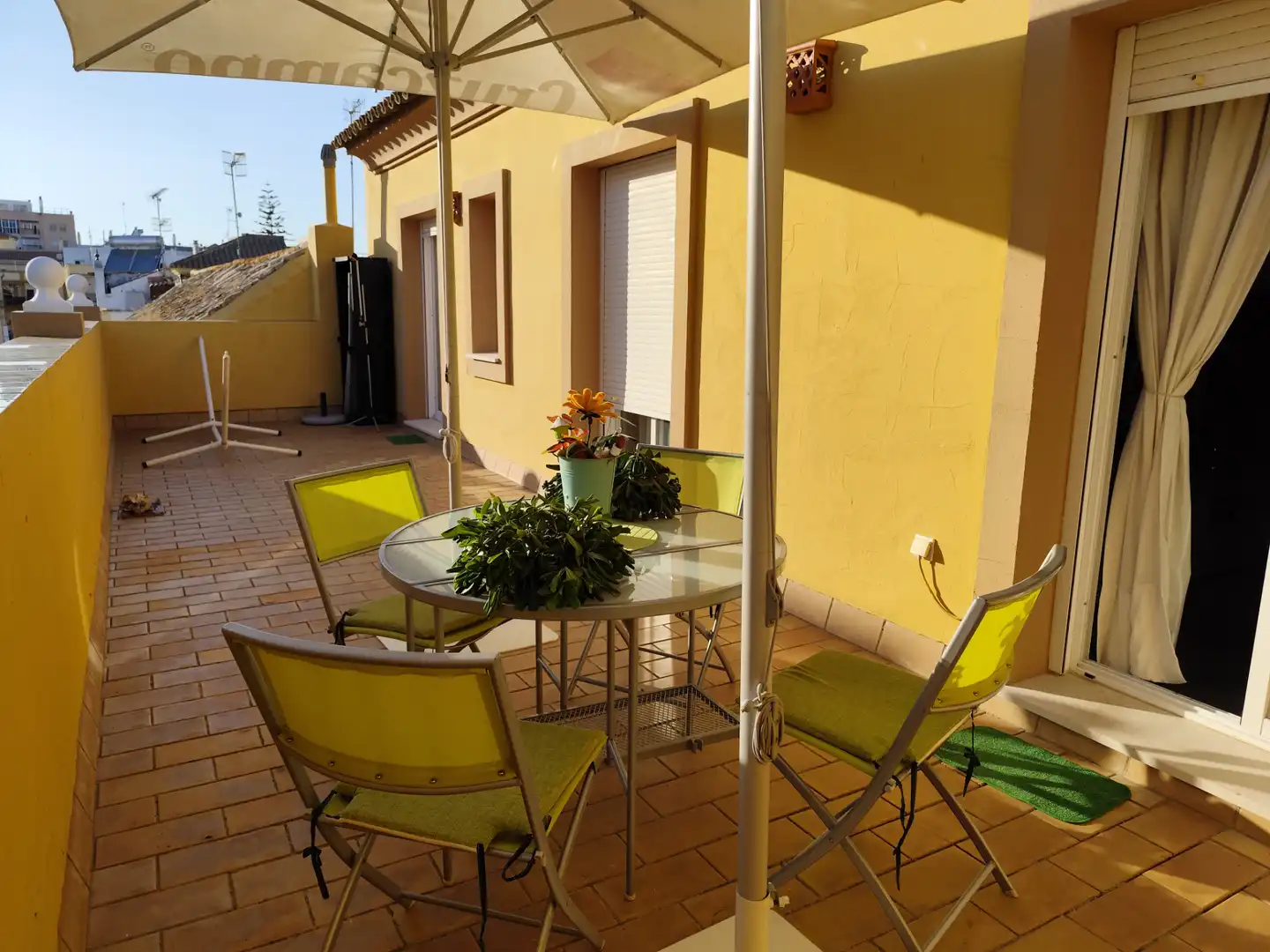 Terrasse von Dachboden zur Miete in Sanlúcar de Barrameda mit Klimaanlage, Heizung und Terrasse