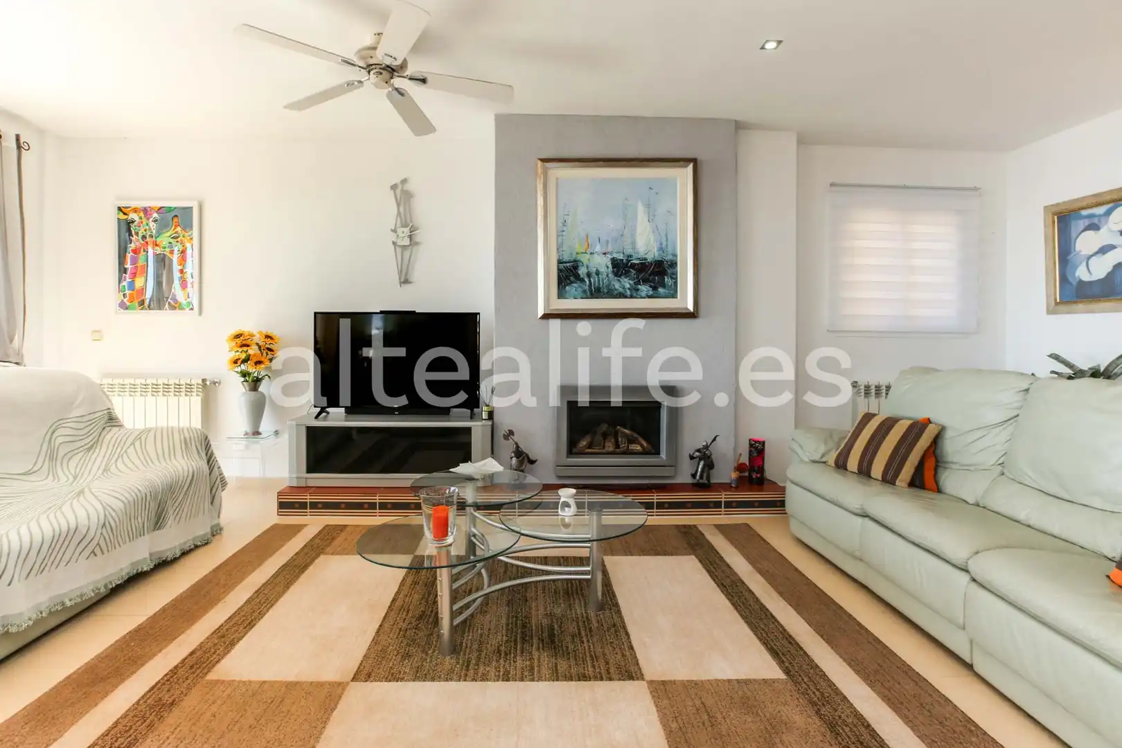 Sala de estar de Casa o chalet en venta en Altea con Aire acondicionado, Calefacción y Jardín privado
