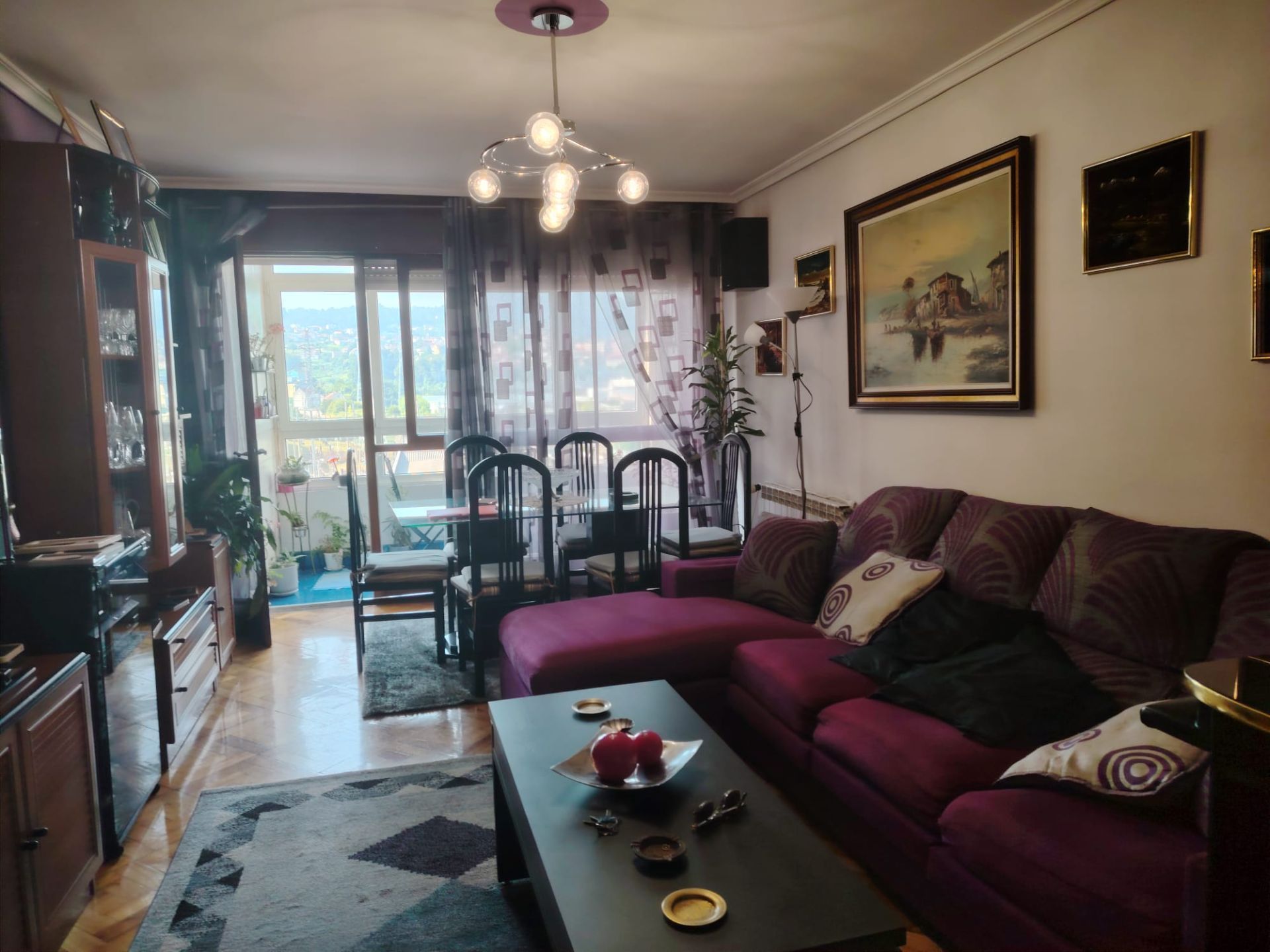 Living room of Flat for sale in Vigo   with Heating, Terrace and Storage room