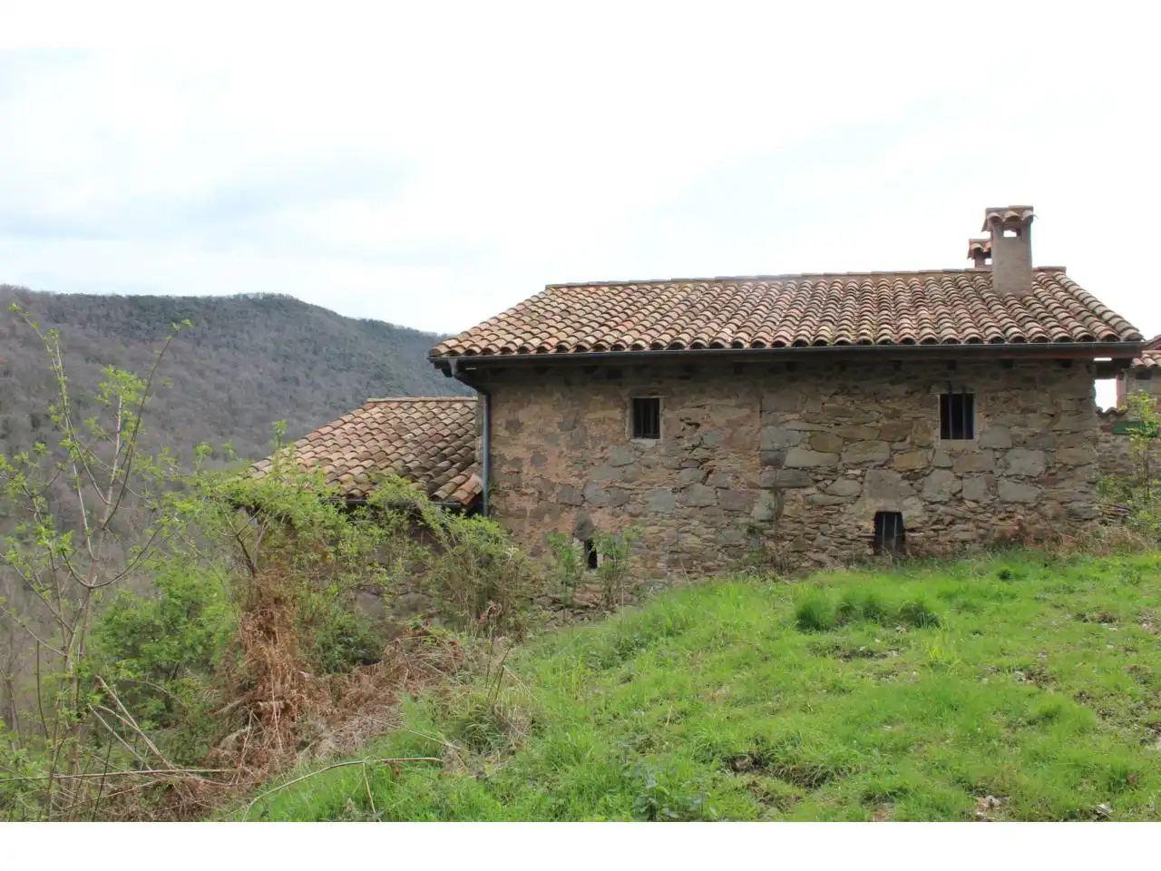 Vista exterior de Finca rústica en venda en Riudaura amb Calefacció