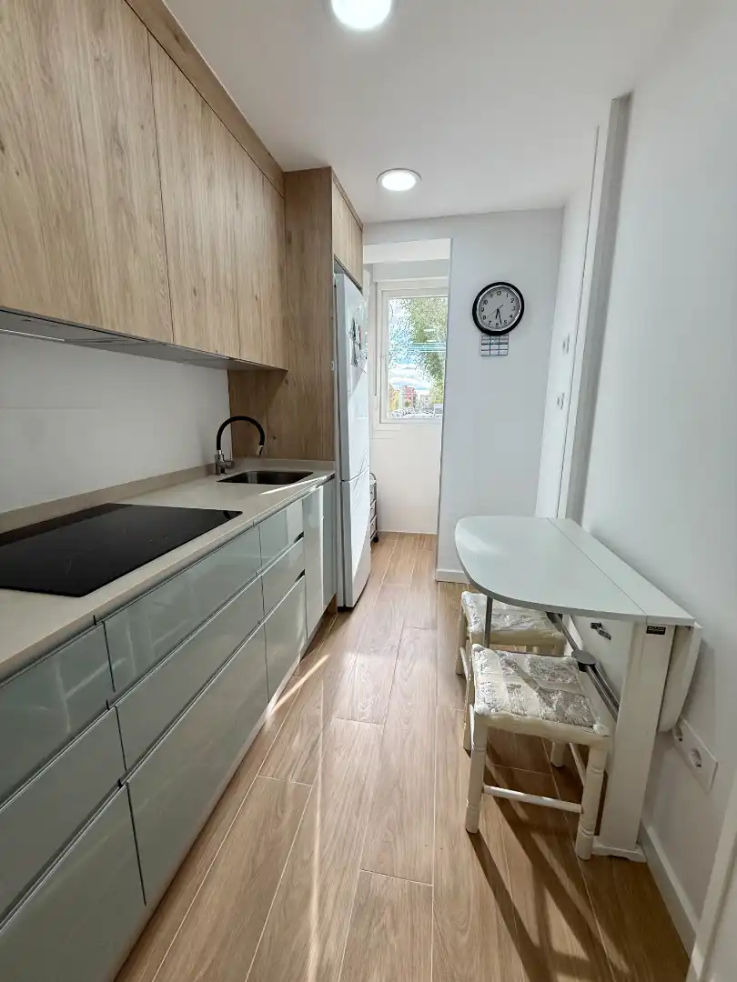 Kitchen of Flat for sale in Madrid  with Heating, Terrace and Storage room