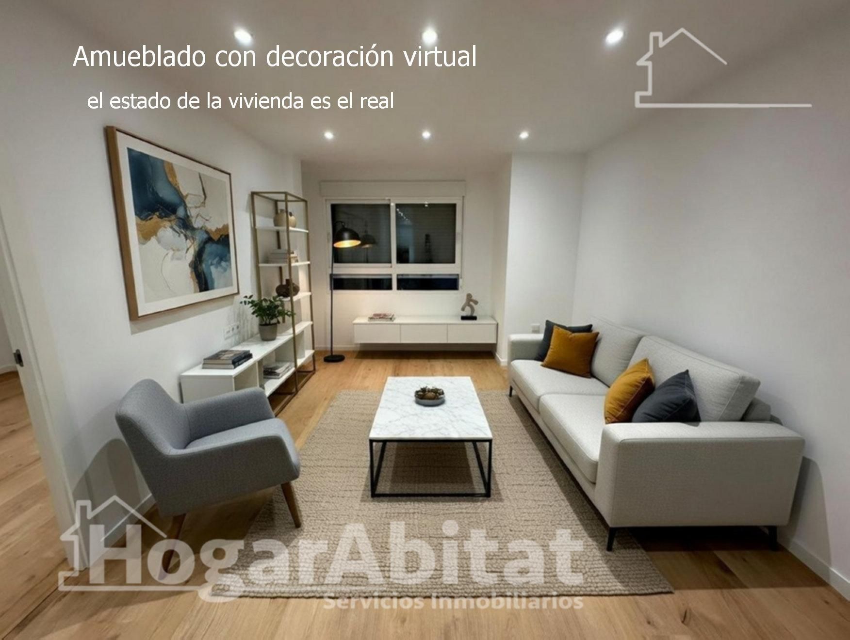 Sala de estar de Piso en venta en Carcaixent con Aire acondicionado, Trastero y Balcón